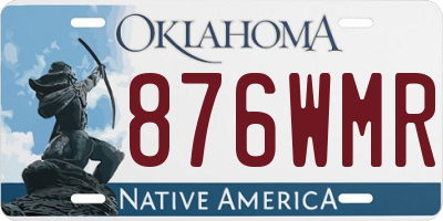 OK license plate 876WMR