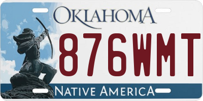 OK license plate 876WMT