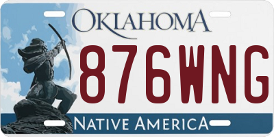 OK license plate 876WNG