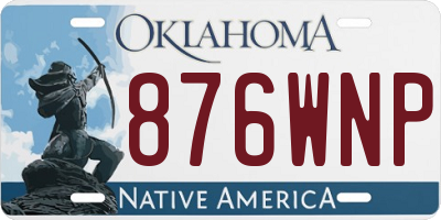 OK license plate 876WNP