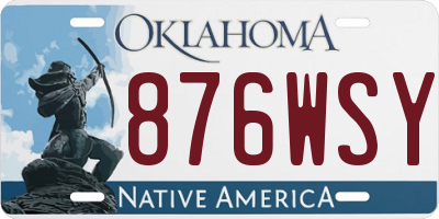 OK license plate 876WSY