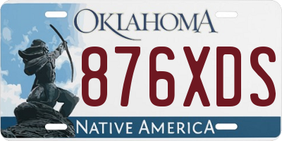 OK license plate 876XDS