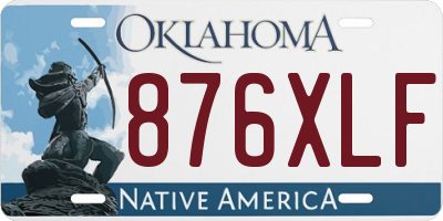 OK license plate 876XLF
