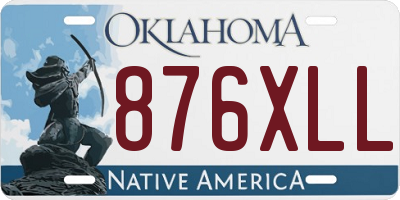 OK license plate 876XLL