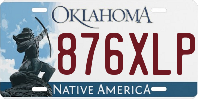 OK license plate 876XLP