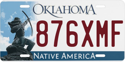 OK license plate 876XMF