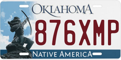 OK license plate 876XMP
