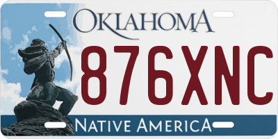 OK license plate 876XNC