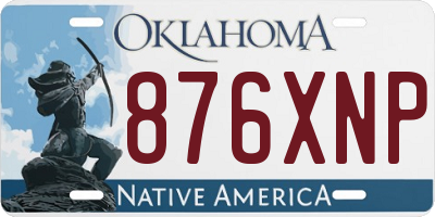 OK license plate 876XNP