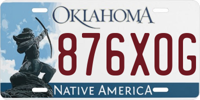 OK license plate 876XOG