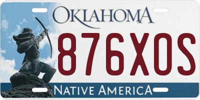 OK license plate 876XOS