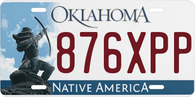 OK license plate 876XPP