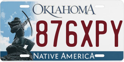 OK license plate 876XPY