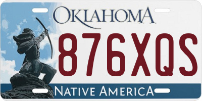 OK license plate 876XQS