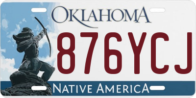 OK license plate 876YCJ