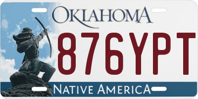 OK license plate 876YPT