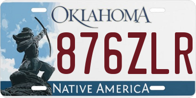 OK license plate 876ZLR