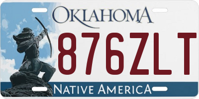 OK license plate 876ZLT