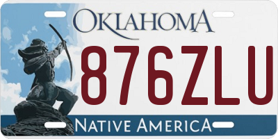OK license plate 876ZLU