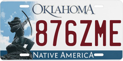 OK license plate 876ZME