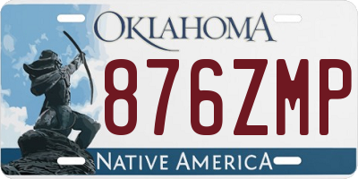 OK license plate 876ZMP