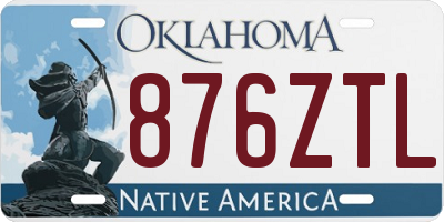 OK license plate 876ZTL