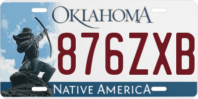 OK license plate 876ZXB