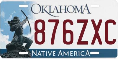 OK license plate 876ZXC