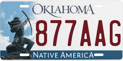 OK license plate 877AAG