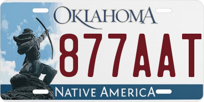 OK license plate 877AAT