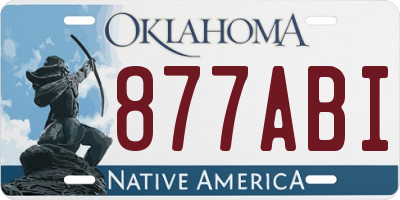 OK license plate 877ABI
