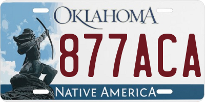 OK license plate 877ACA