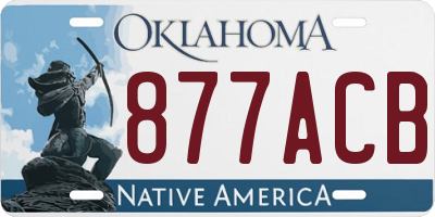 OK license plate 877ACB