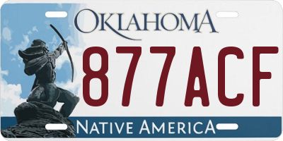 OK license plate 877ACF