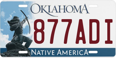 OK license plate 877ADI