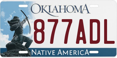 OK license plate 877ADL