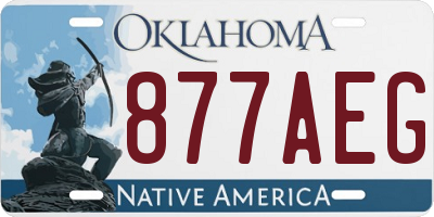 OK license plate 877AEG