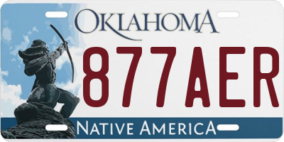OK license plate 877AER