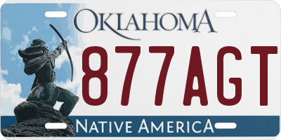 OK license plate 877AGT