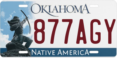 OK license plate 877AGY