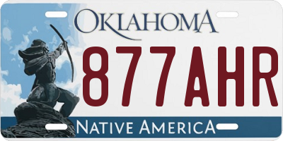 OK license plate 877AHR