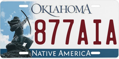 OK license plate 877AIA