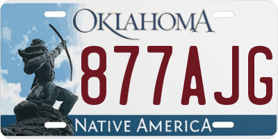 OK license plate 877AJG