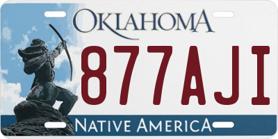 OK license plate 877AJI