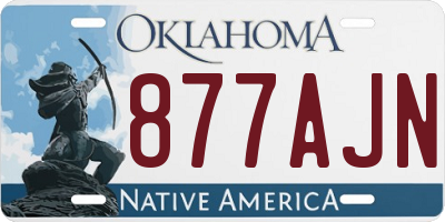 OK license plate 877AJN