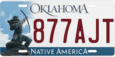 OK license plate 877AJT