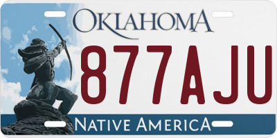 OK license plate 877AJU