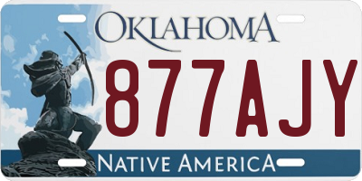 OK license plate 877AJY