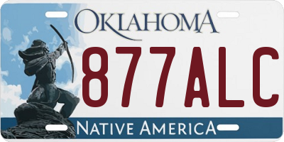 OK license plate 877ALC