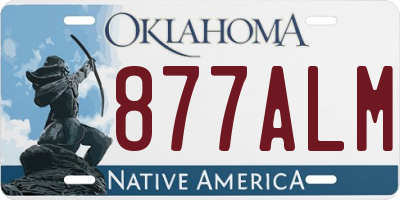 OK license plate 877ALM